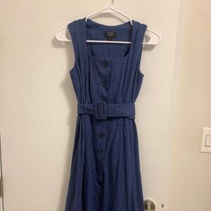 Banana Republic Linen A-Line Dress with Belt Size 0